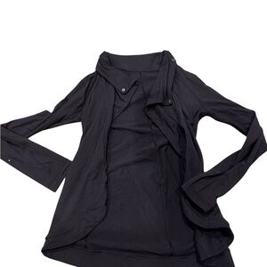lululemon athletica Black Open-Front Draped Cardigan